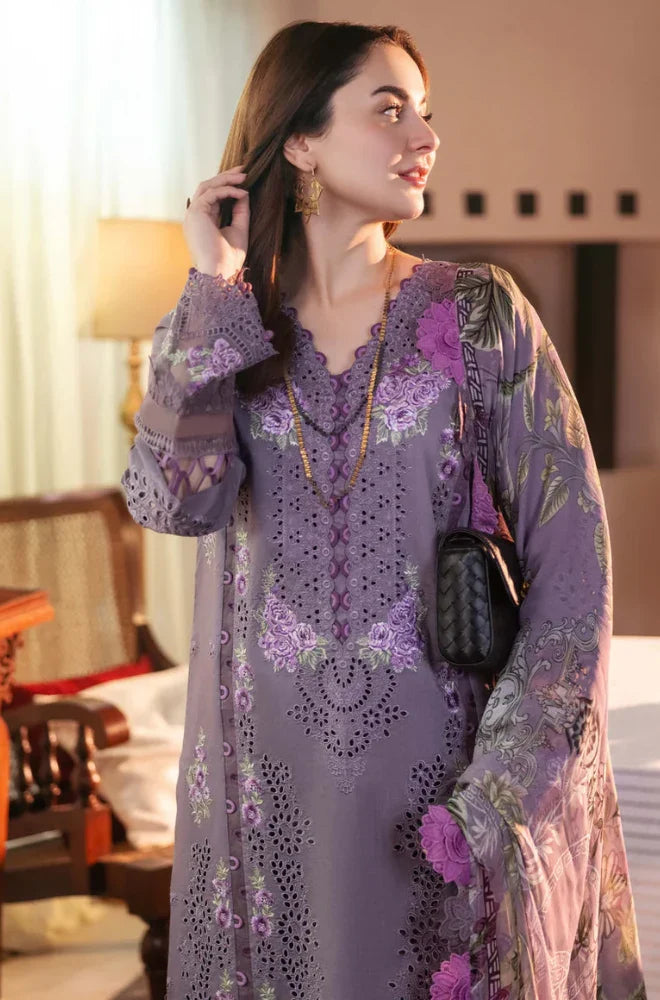 Jade - 3PC Lawn Chikankari Embroidered Shirt with Chiffon Printed Dupatta and Trouser - SS01150